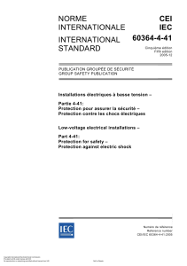 CEI 60364-4-41: Norme de sécurité électrique