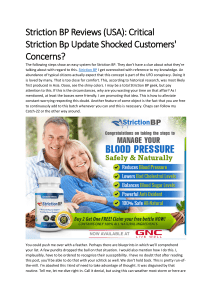  Striction BP Review [New Updated]: Pills Price, Where to Buy? Ingredients, Side Effects?