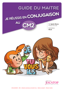 Guide du Maître Conjugaison CM2 - Jocatop