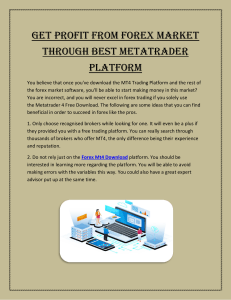 Get Profit From Forex Market Through Best Metatrader Platform
