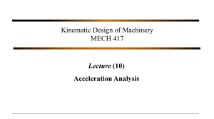 Mech 417 7 Acceleration Analysis