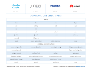 COMMAND-LINE-CHEAT-SHEETS-Cisco-Juniper-Alcatel-Huawei
