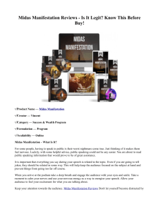 Midas Manifestation Reviews - Is It Legit? Know This Before Buy!