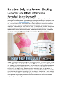  Ikaria Lean Belly Juice Reviews: (User Beware) Does It Work? Before Buying Read?