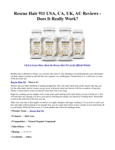 Rescue Hair 911 USA, CA, UK, AU Reviews - Does It Really Work?