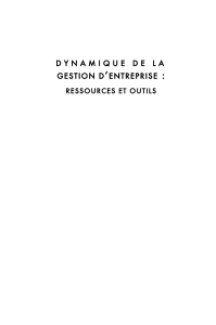 Dynamique de la Gestion d'Entreprise : Ressources et Outils