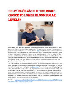 Beliv Reviews: Controlling Blood Sugar Levels!