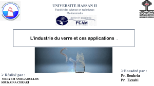 L'industrie du verre et ses applications : Pr&eacute;sentation d&eacute;taill&eacute;e