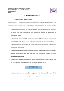 ATTACHEMENT THEORY