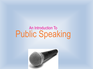 An Introduction To Public Speaking Training Session