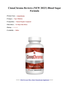 CinnaChroma Reviews (NEW 2022!) Blood Sugar Formula