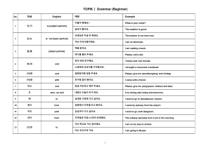 TOPIK-I-Grammar