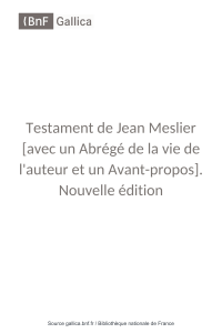 Testament de Jean Meslier