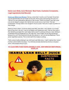Ikaria Lean Belly Juice Best Fat Burn Management Formula