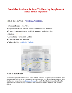 SonoVive Reviews: Is SonoViv Hearing Supplement Safe? Truth Exposed!