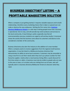 Business Directory Listing A Profitable Marketing Solution