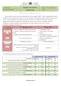 Rapport d evaluation diagnostique