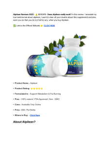 Alpilean Reviews - ⚠️BEWARE⚠️ - Does Alpilean really work? Truth!