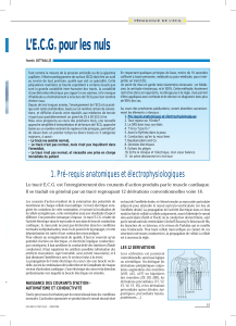 ECG POUR LES NULS