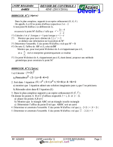 Devoirs 1 bac info