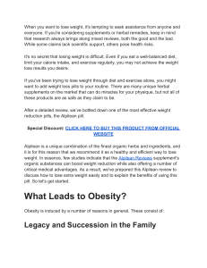 Alpilean Reviews – Weight loss Pills Works, Dosage 