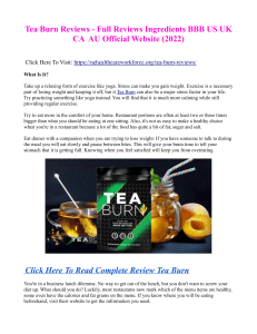 Tea Burn Reviews - Full Reviews Ingredients BBB US UK CA AU Official Website  2022