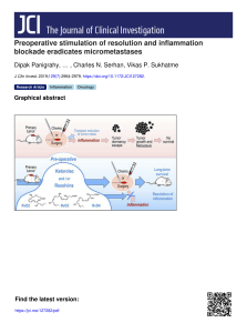 2019   Preoperative stimulation of resolution and inflammation blockade eradicates micrometastases