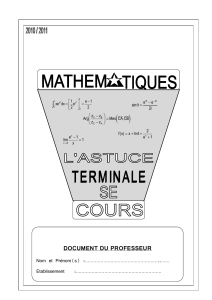 Cours de Maths Terminale : Limites, D&eacute;riv&eacute;es, Int&eacute;grales