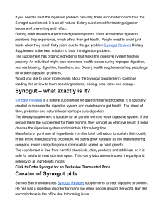 Synogut Reviews – Real Ingredients Side Effects and Complaints!