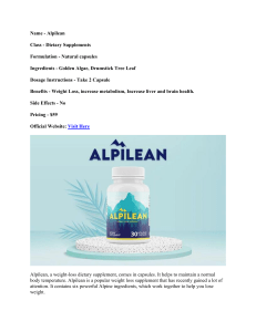 Alpilean Reviews: How Much Weight Can You Lose?