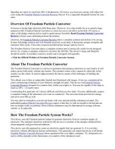 Freedom Particle Converter Reviews