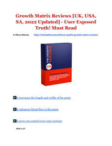 Growth Matrix Reviews UK, USA, SA, 2022 Updated - User Exposed Truth! Must Read