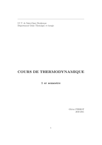 Thermodynamique - E-Cours