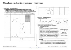 structure optimisation chimie organique exercices