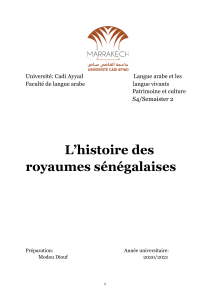 L’histoire des royaumes sénégalaises