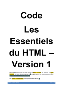 Essentiels du HTML version 1