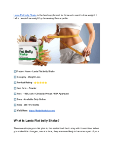 Lanta Flat belly Shake Reviews: Beware Of The Ingredients And Interactions Before Buying It!