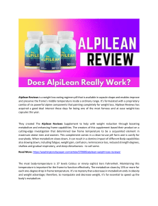 Alpilean Reviews