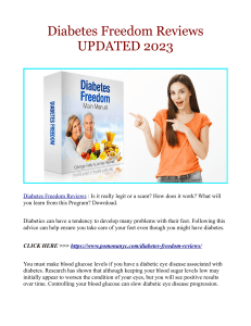 #01_Diabetes Freedom ((DIABETES REVERSAL SOLUTION)) Reviews UPDATED 2023
