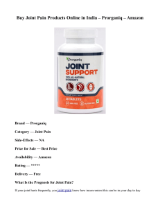 Buy Joint Pain Products Online in India – Prorganiq – Amazon