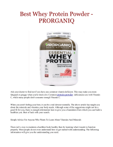 Buy Whey Protein Powder (100% Pure) - Prorganiq