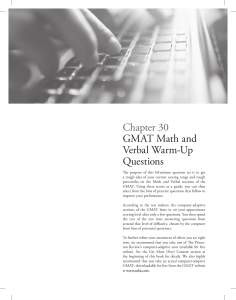 GMAT Math and Verbal revisions Questions