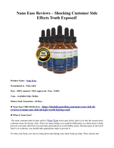 Nano Ease Reviews – Shocking Customer Side Effects Truth Exposed!