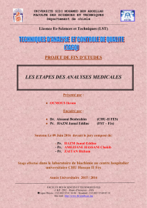 Les étapes des analyses médicales