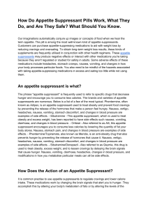 How Do Appetite Suppressant Pills Work, What They Do, and Are They Safe