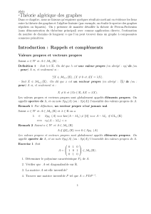 Théorie algébrique des graphes