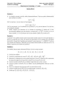 Série TD 1 Compléments mathématiques Physique1