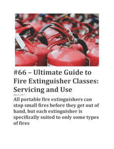 1 Fire Extinguisher Classes