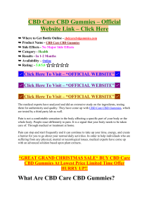 CBD Care CBD Gummies {#CRISTMAS SALE*} Grab Exciting Deals On CBD CARE {Pain Relive} Suppliment!