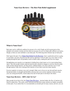 Nano Ease Reviews - The Best Pain Relief supplement